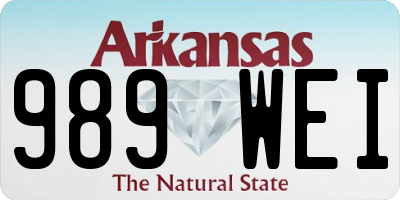 AR license plate 989WEI