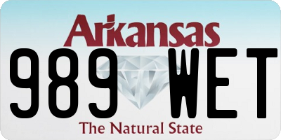 AR license plate 989WET