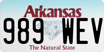 AR license plate 989WEV