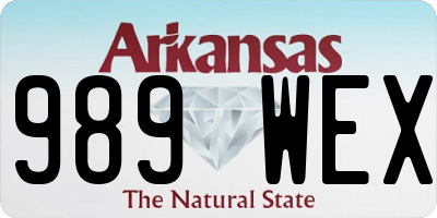 AR license plate 989WEX