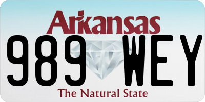 AR license plate 989WEY