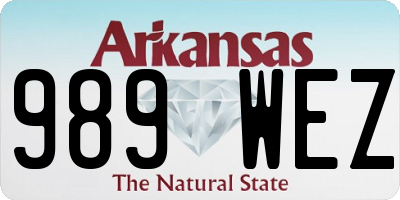AR license plate 989WEZ