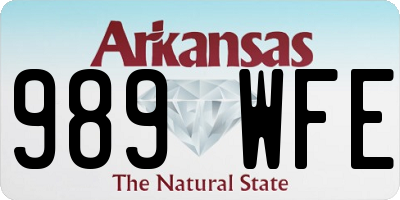 AR license plate 989WFE