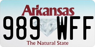 AR license plate 989WFF