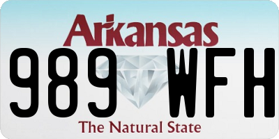 AR license plate 989WFH