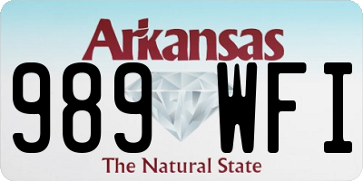 AR license plate 989WFI
