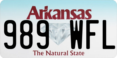AR license plate 989WFL