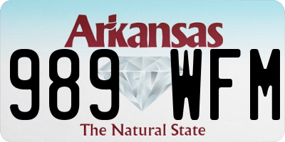AR license plate 989WFM