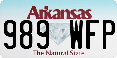 AR license plate 989WFP