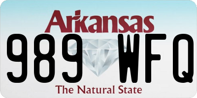 AR license plate 989WFQ