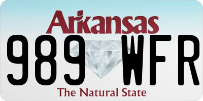 AR license plate 989WFR