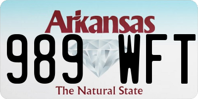 AR license plate 989WFT
