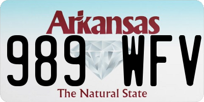 AR license plate 989WFV