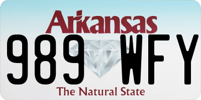 AR license plate 989WFY