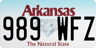 AR license plate 989WFZ