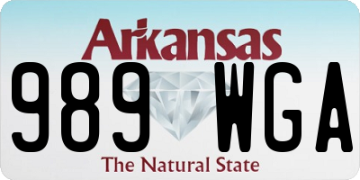 AR license plate 989WGA
