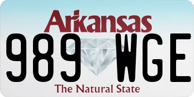 AR license plate 989WGE