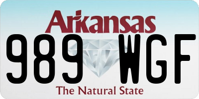 AR license plate 989WGF
