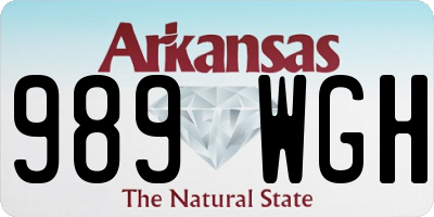 AR license plate 989WGH