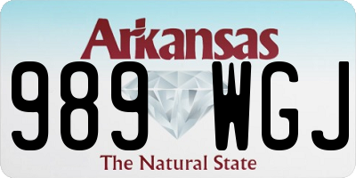 AR license plate 989WGJ