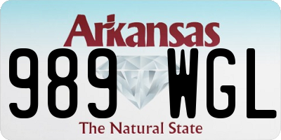 AR license plate 989WGL