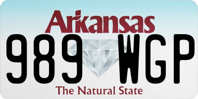 AR license plate 989WGP