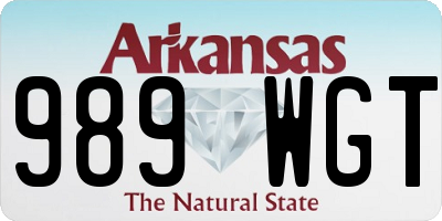 AR license plate 989WGT