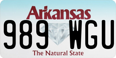 AR license plate 989WGU