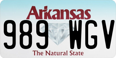 AR license plate 989WGV
