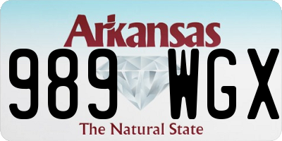 AR license plate 989WGX
