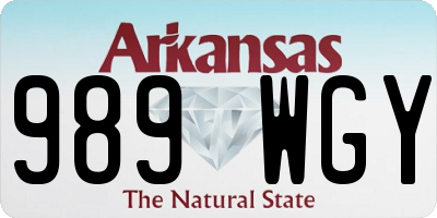 AR license plate 989WGY