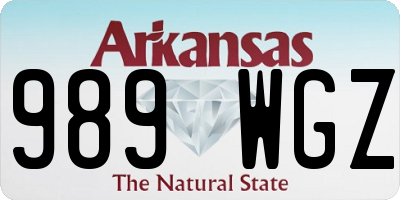 AR license plate 989WGZ