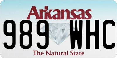 AR license plate 989WHC