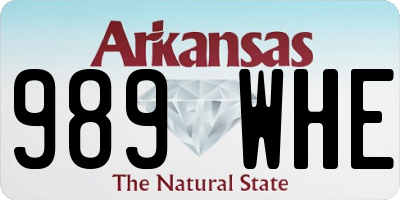 AR license plate 989WHE