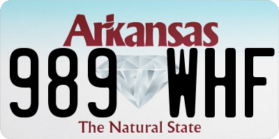 AR license plate 989WHF