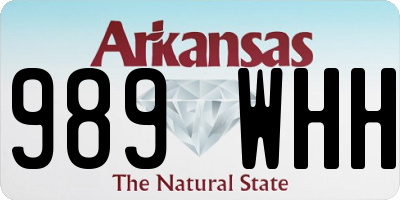 AR license plate 989WHH