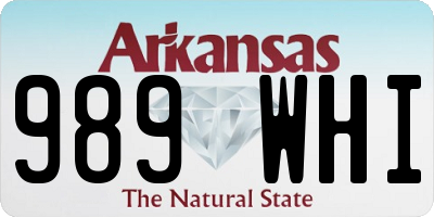 AR license plate 989WHI
