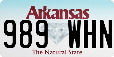 AR license plate 989WHN