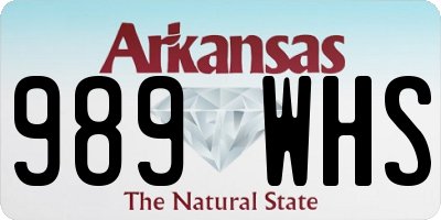 AR license plate 989WHS