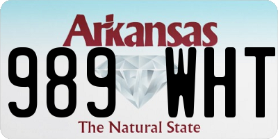 AR license plate 989WHT