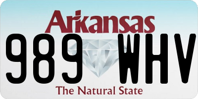 AR license plate 989WHV