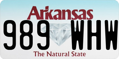 AR license plate 989WHW