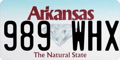 AR license plate 989WHX