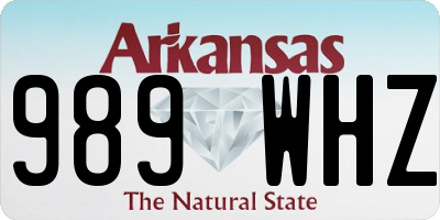AR license plate 989WHZ