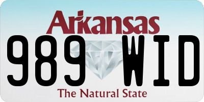 AR license plate 989WID