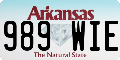 AR license plate 989WIE