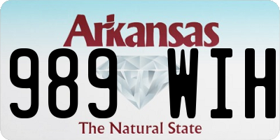 AR license plate 989WIH