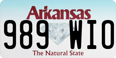 AR license plate 989WIO
