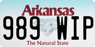 AR license plate 989WIP