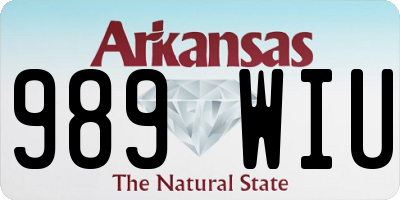 AR license plate 989WIU
